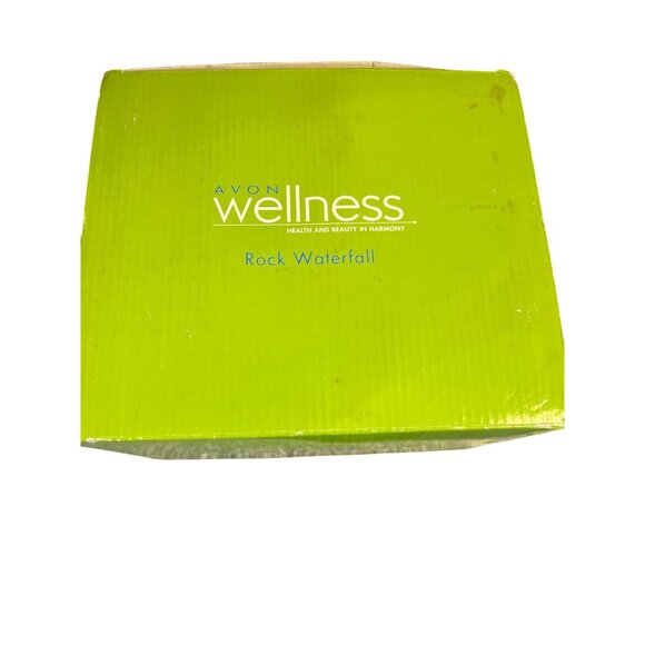 Avon Wellness Rock Waterfall Fountain With Candle Holder & Pebbles New in Box - Picture 2 of 4